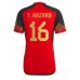 Maillot de foot Belgique Thorgan Hazard #16 Domicile vêtements Monde 2022 Manches Courtes